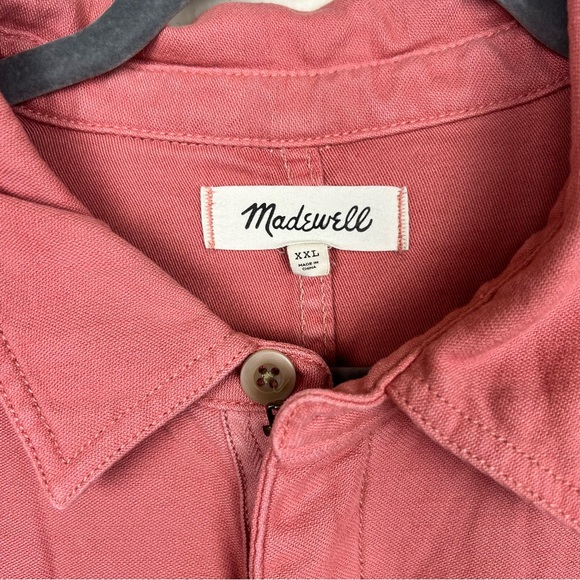 Madewell Zip-Pocket Coverall Jumpsuit XXL Garment-Dyed Dusty Rose - Picture 7 of 9